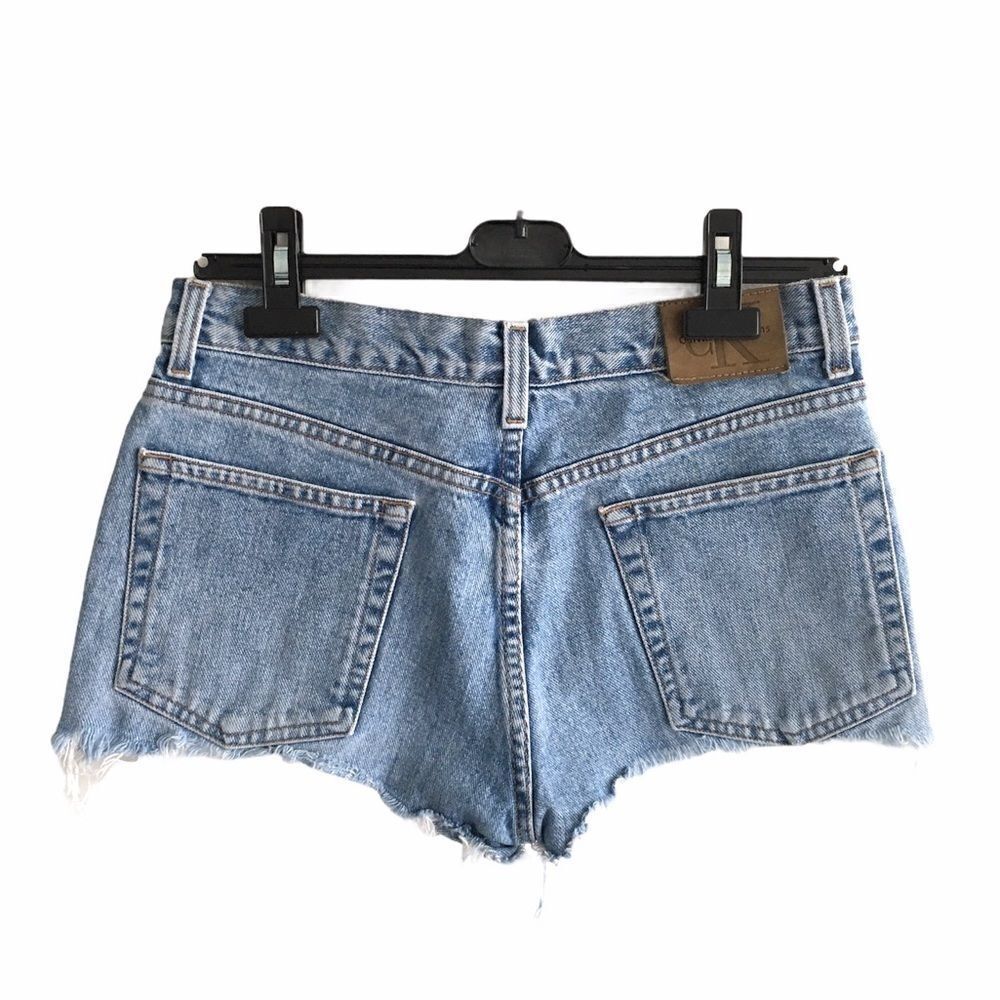 CALVIN KLEIN Vintage Cut Off Denim Jean Shorts Blue 29